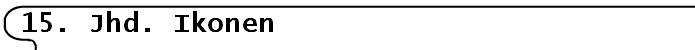 15. Jhd. Ikonen